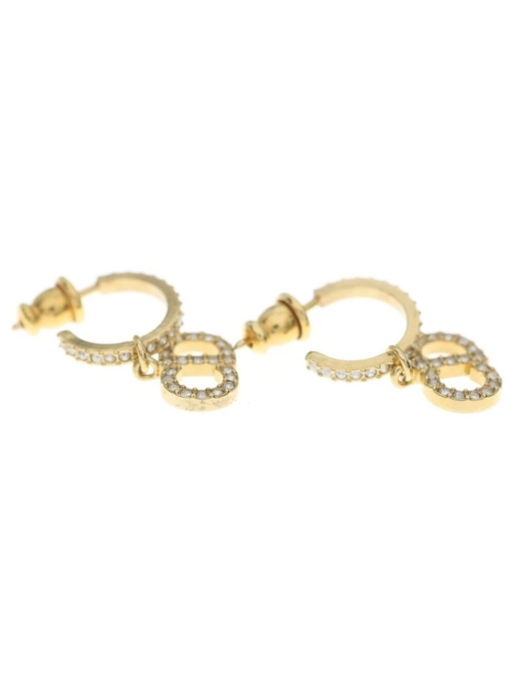 Dior CD Logo Earrings Rhinestone - Picture 4 of 6